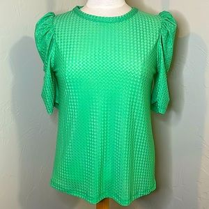 Esqualo - Green Puff Sleeve Blouse